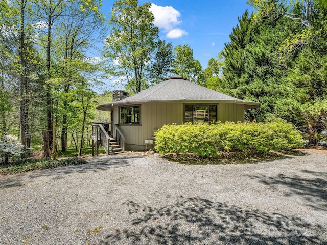 1973 Buffalo Creek Rd, Lake Lure, NC 28746 - view of front of home with a chimney