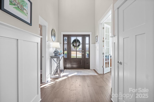 entrance foyer with wood finished floors