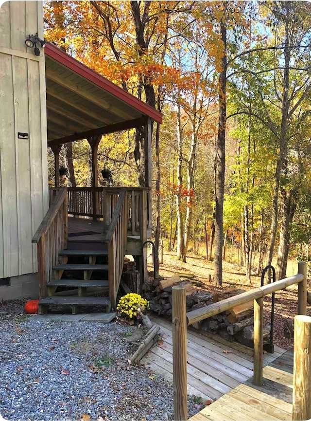 view of wooden deck