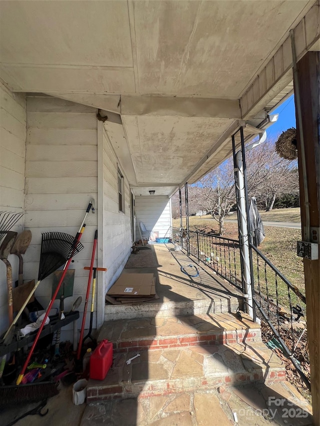 view of patio with a porch