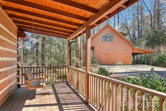 view of wooden deck