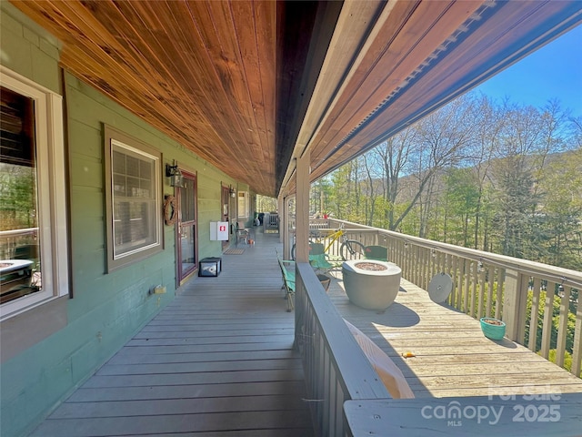 view of wooden terrace