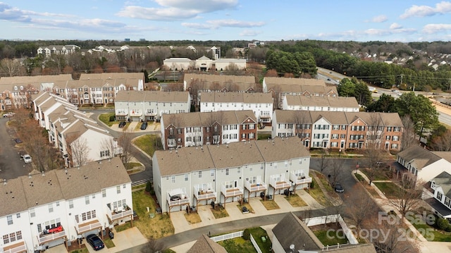 bird's eye view with a residential view