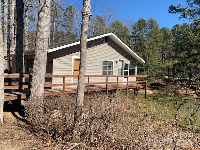 rear view of house with a deck