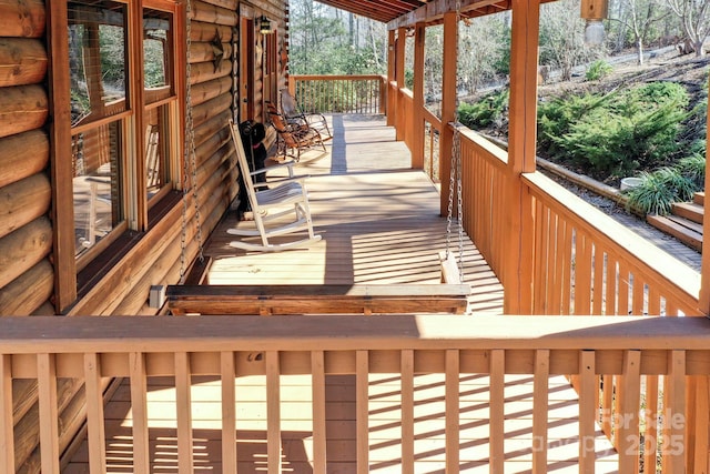 view of wooden deck