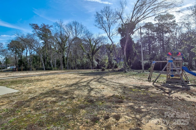 view of yard featuring a playground