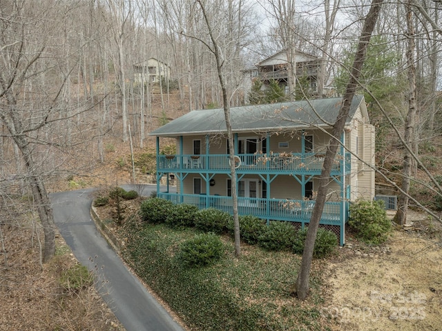 exterior space with a porch