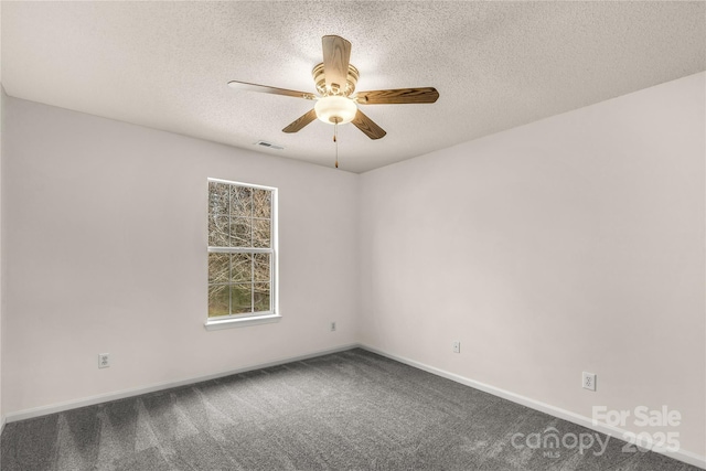 9138 Babbitt Way, Charlotte, NC 28216 - unfurnished room with carpet floors, ceiling fan, and a textured ceiling