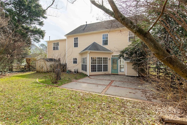9138 Babbitt Way, Charlotte, NC 28216 - back of property with a shed and a patio area
