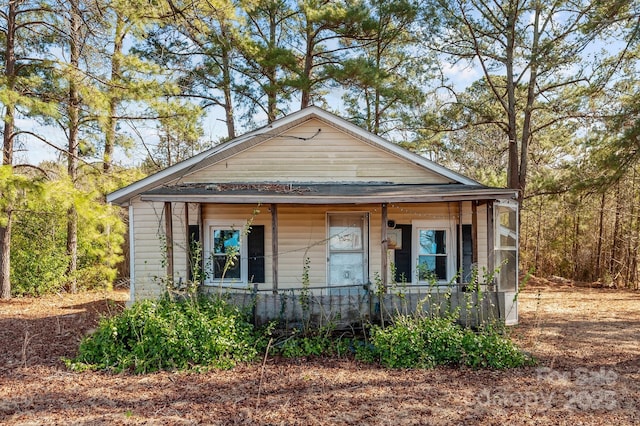 bungalow-style home featuring a porch