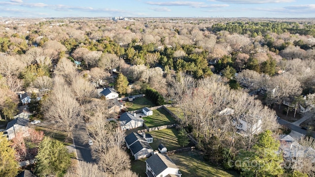 aerial view with a forest view