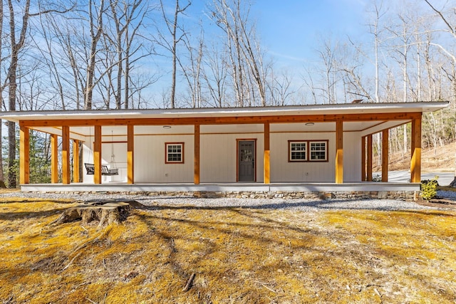 exterior space featuring a porch