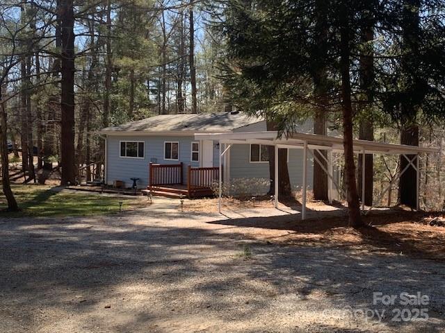 view of front of house with a deck