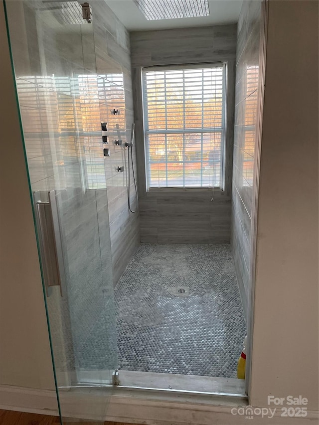 full bath featuring a shower stall