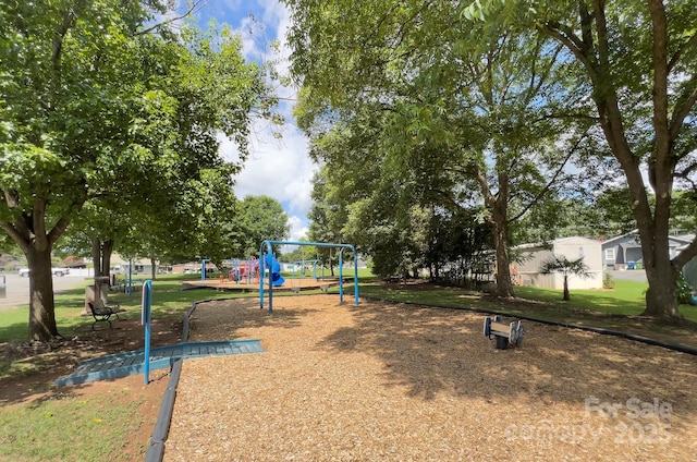 view of community jungle gym