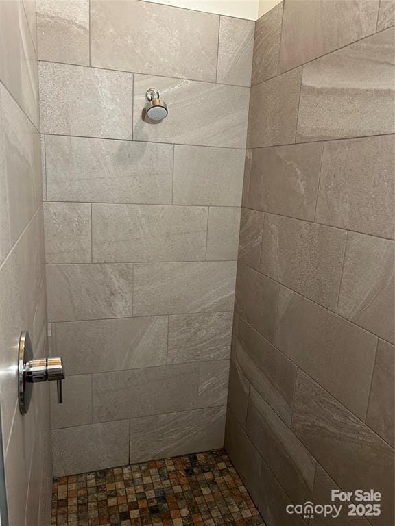 448 Mt Mitchell Dr, Burnsville, NC 28714 - bathroom featuring a tile shower