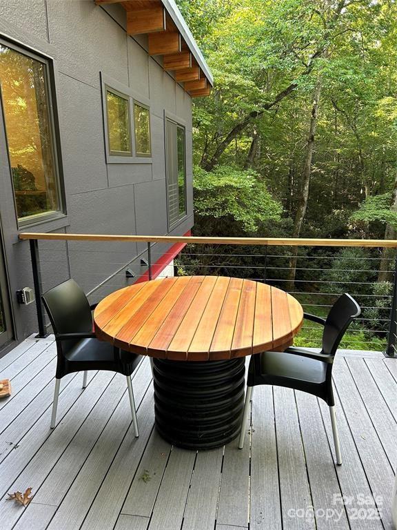 448 Mt Mitchell Dr, Burnsville, NC 28714 - view of wooden terrace