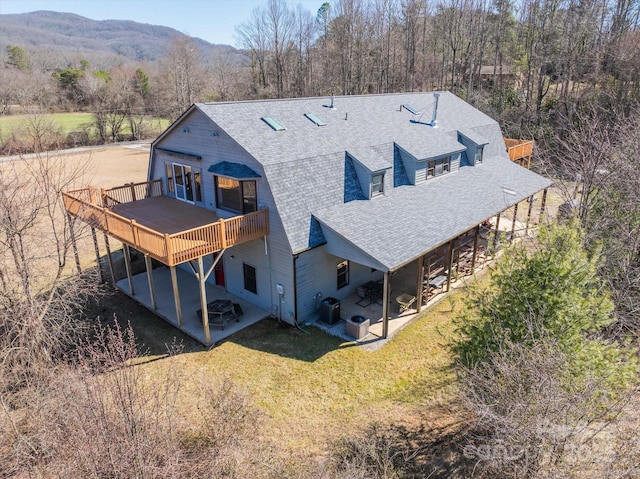 aerial view featuring a mountain view