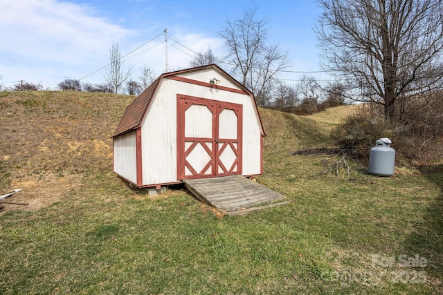 view of shed