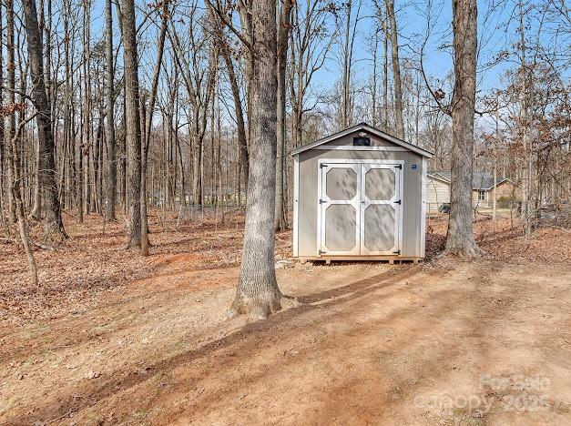 view of shed