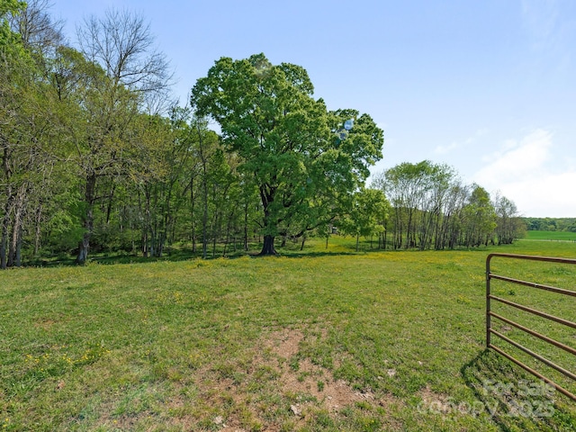 view of yard featuring a rural view