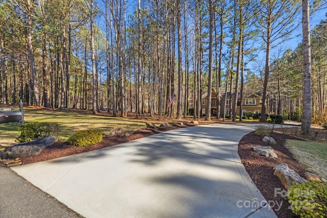 view of street featuring driveway