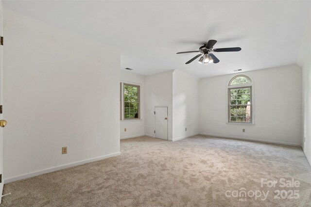 8731 Sheltonham Way, Charlotte, NC 28216 - unfurnished room with carpet floors and ceiling fan