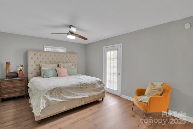 905 Blalock Dr, Kings Mountain, NC 28086 - bedroom with multiple windows, wood finished floors, and a ceiling fan