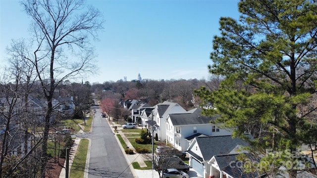 drone / aerial view featuring a residential view
