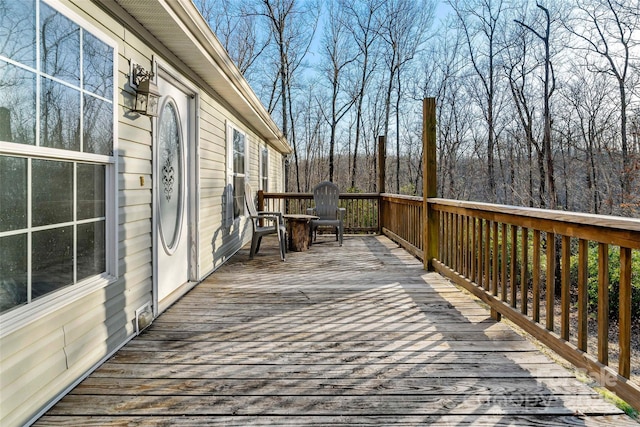 view of wooden deck