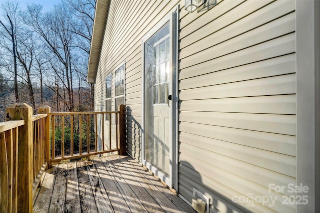 view of wooden deck