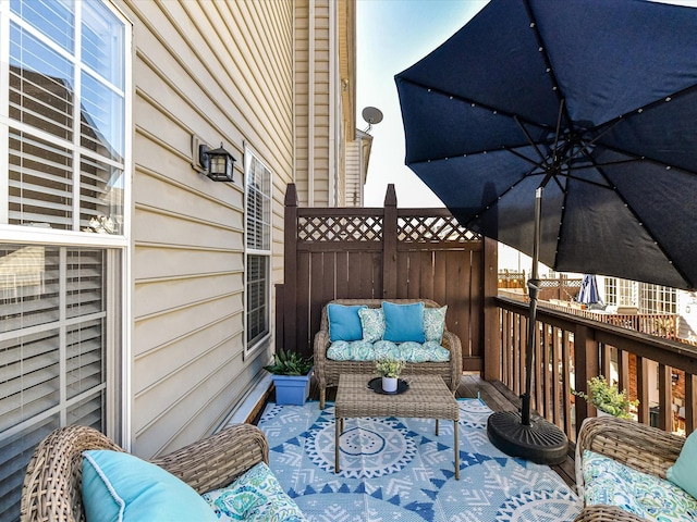 view of patio / terrace with fence