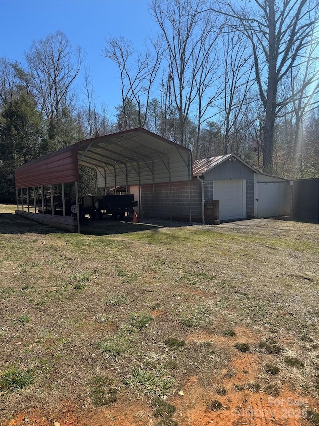 exterior space featuring a garage and driveway