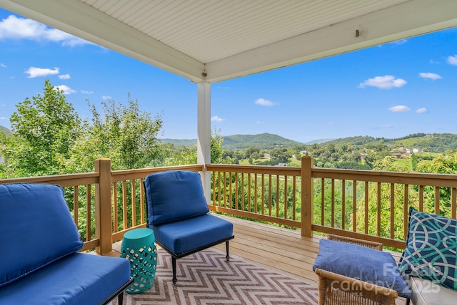 50 Rose Creek Rd, Leicester, NC 28748 - deck featuring a mountain view