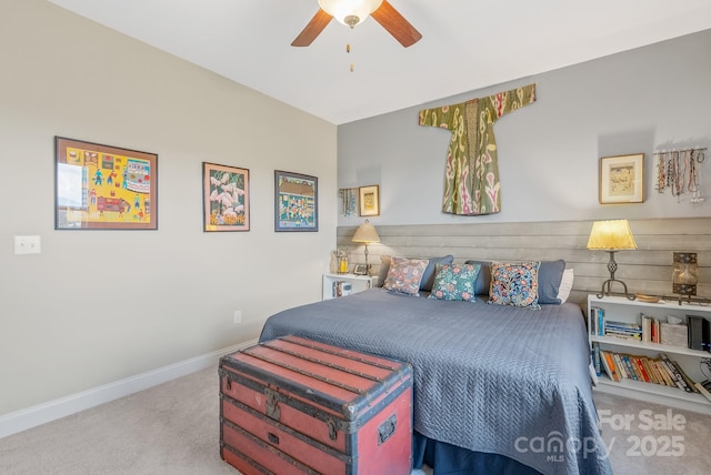 50 Rose Creek Rd, Leicester, NC 28748 - bedroom featuring carpet floors, baseboards, and ceiling fan