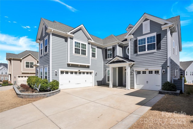 view of front of house with driveway and an attached garage