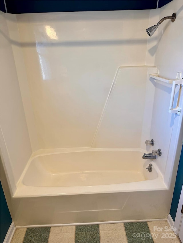 full bath with washtub / shower combination