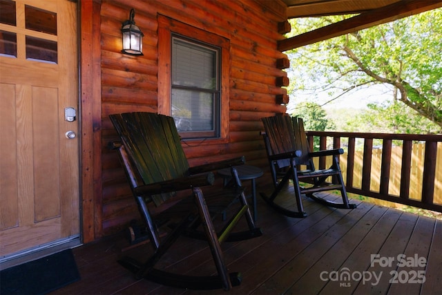 view of wooden terrace