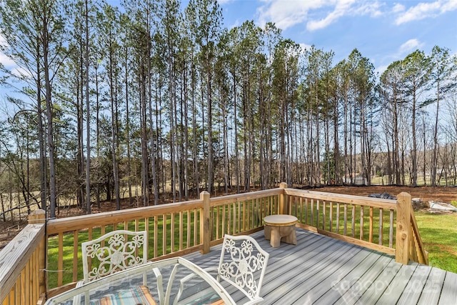 view of wooden terrace