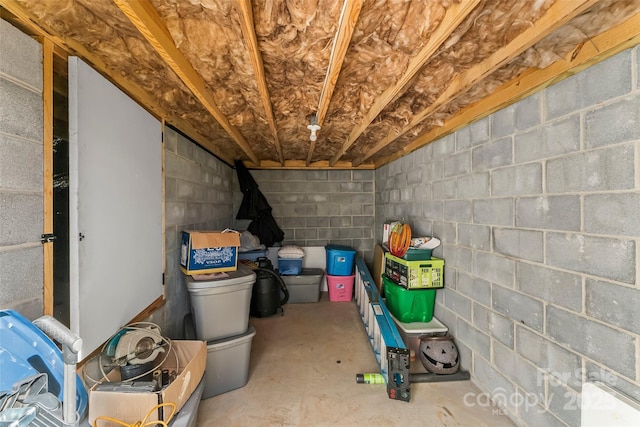 view of storage room