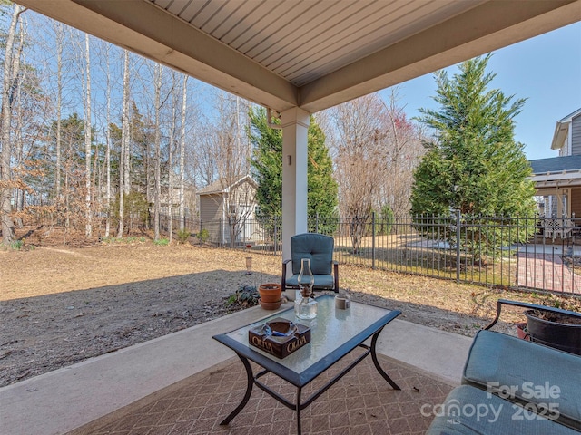 view of patio / terrace featuring a fenced backyard