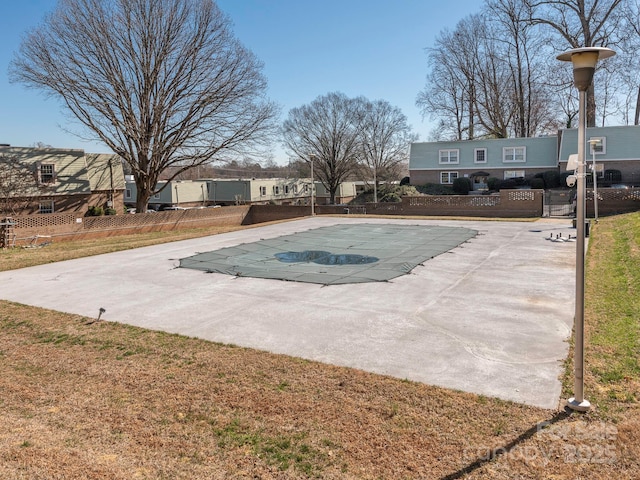 view of pool with a patio area and a fenced in pool