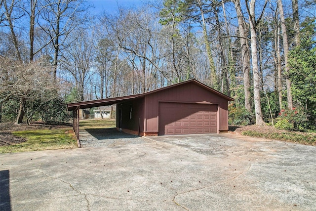 garage with a garage