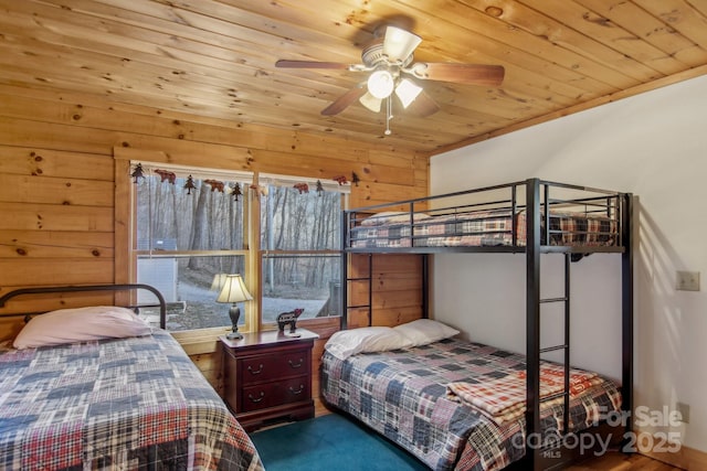 bedroom featuring wooden ceiling