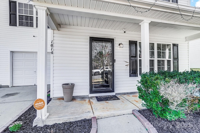 entrance to property with covered porch