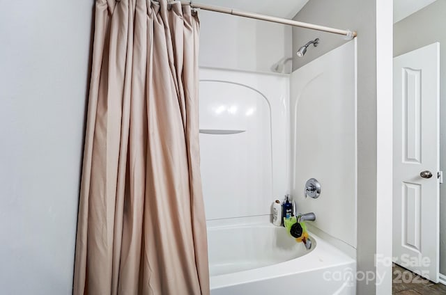 full bathroom featuring shower / tub combo