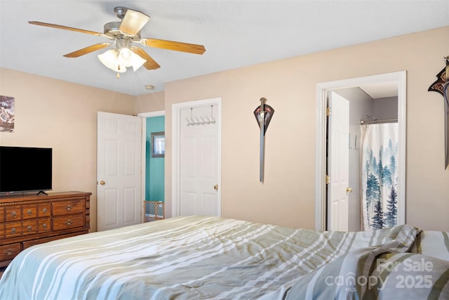 bedroom with ceiling fan