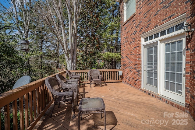 view of wooden terrace