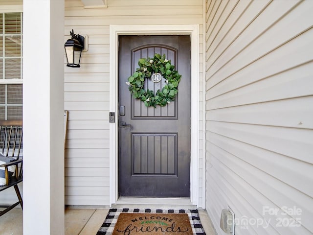 view of doorway to property