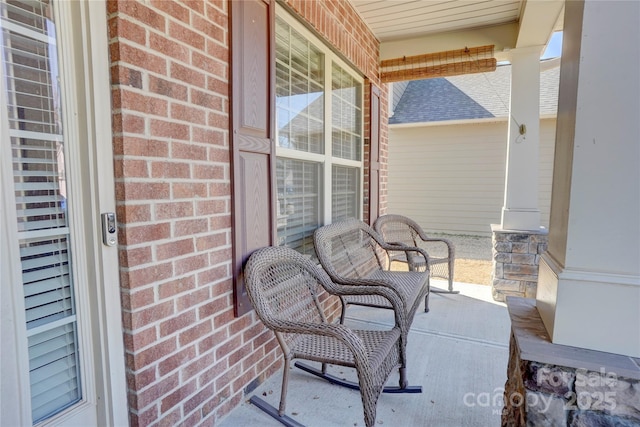 view of patio with covered porch